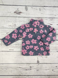 Girls Flower Zip Pullover