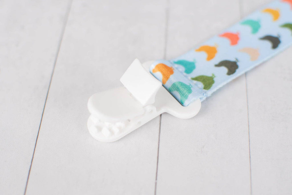 Colorful Chickens Paci Clip