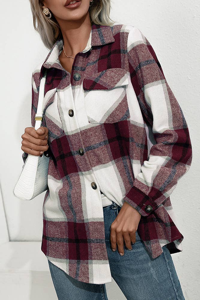 Plaid Flannel Shacket Jacket