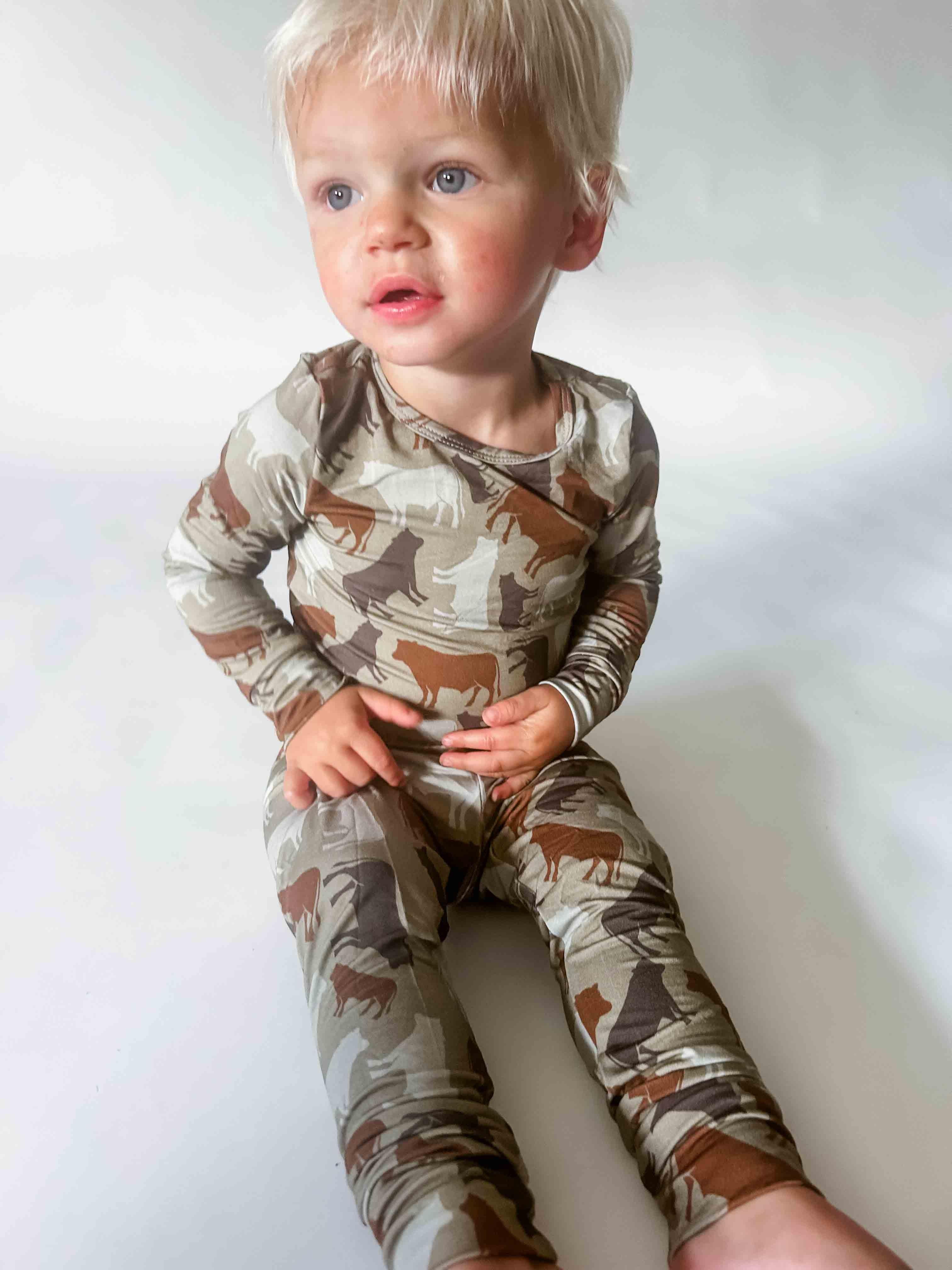 Cow Camo™ Toddler/Youth Bamboo Pajama Set