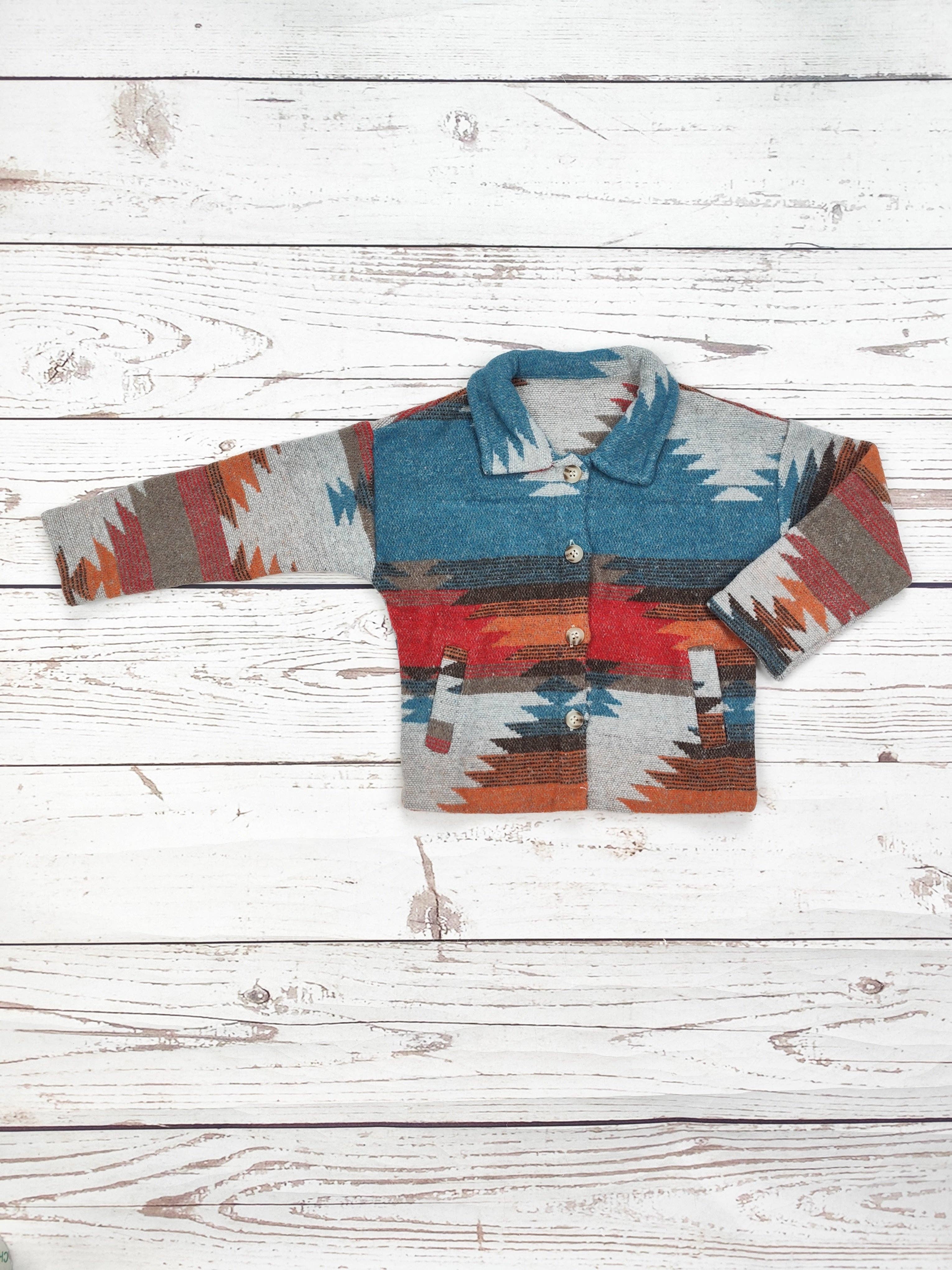 Kids Aztec Printed Shacket