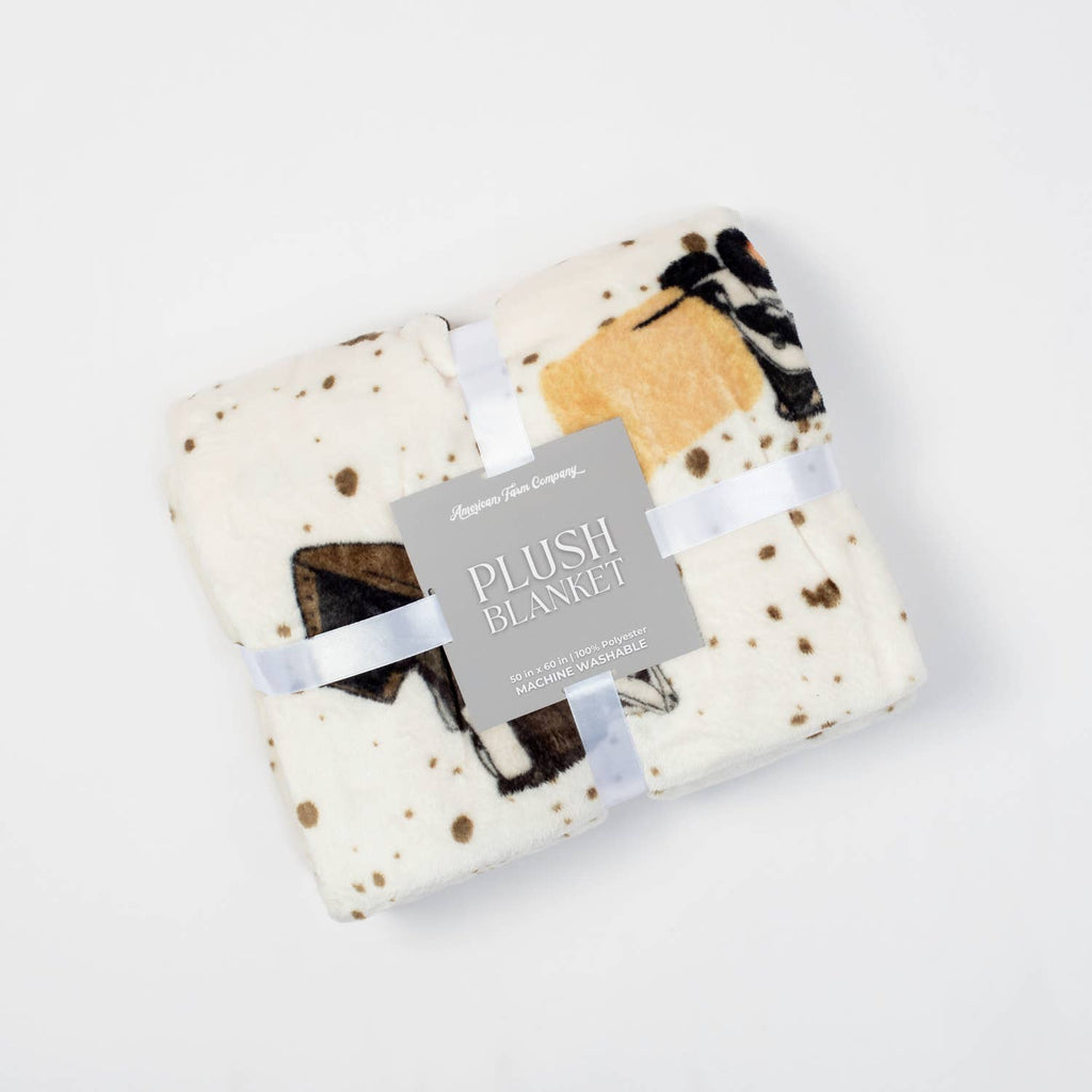 Skid Loader Plush Throw Blanket