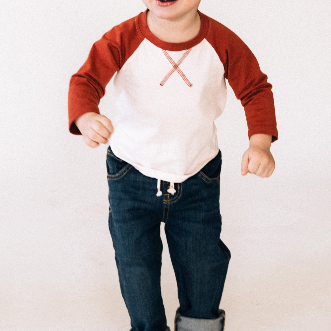 Raglan Baseball Tee Rust - Child