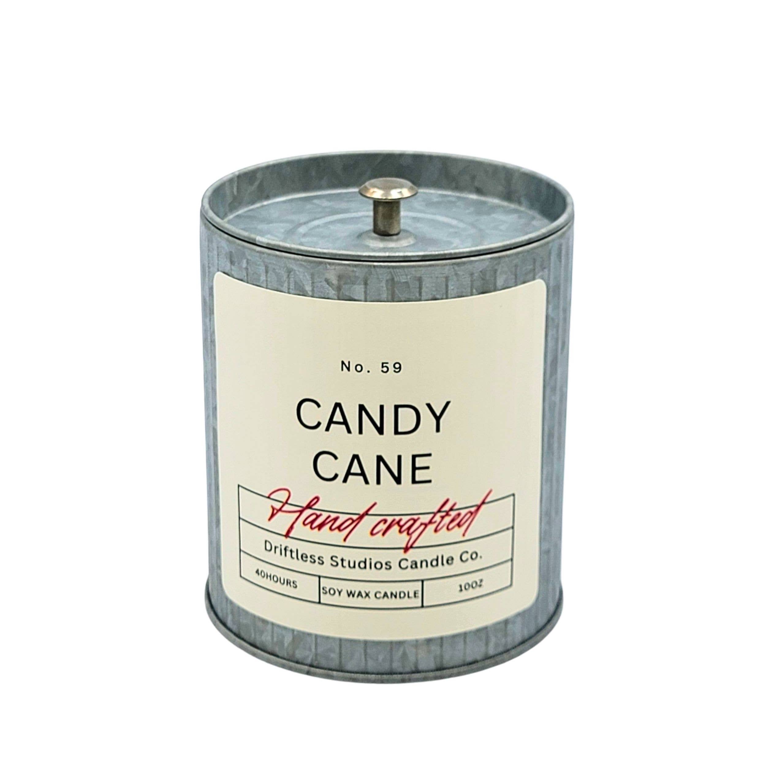 Candy Cane Farmhouse Holiday Candles - Christmas Decor