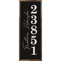 Personalized Zip City State Vertical Black