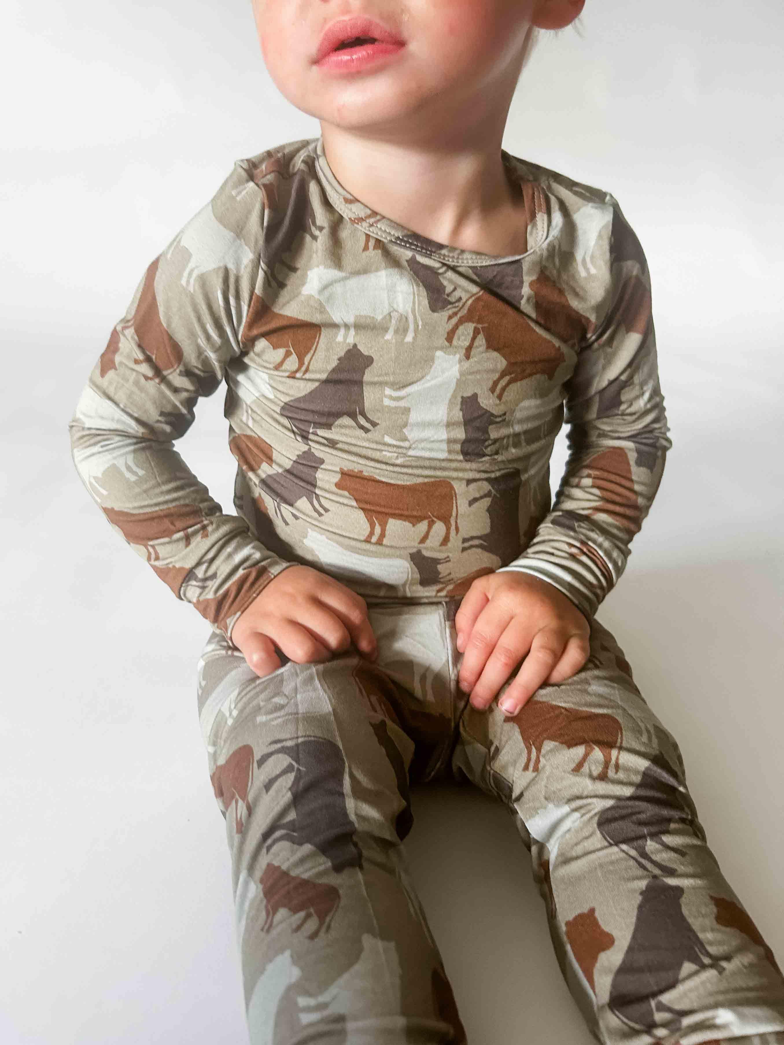 Cow Camo™ Toddler/Youth Bamboo Pajama Set