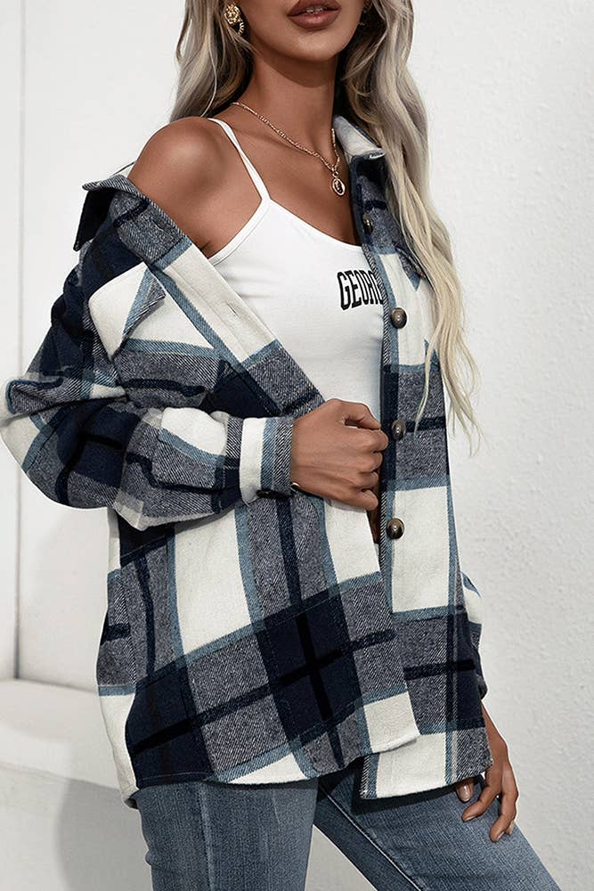 Plaid Flannel Shacket Jacket