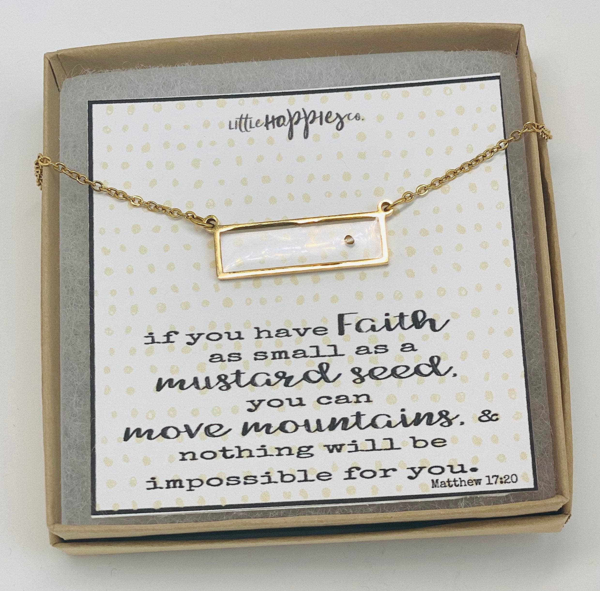 Real mustard seed necklace