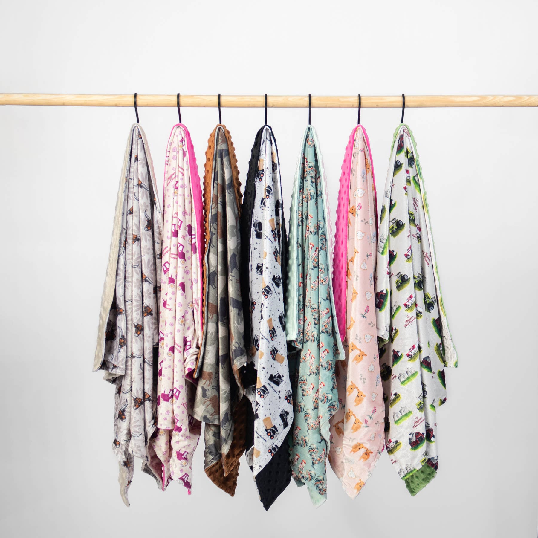 Floral Chicken Minky Blanket