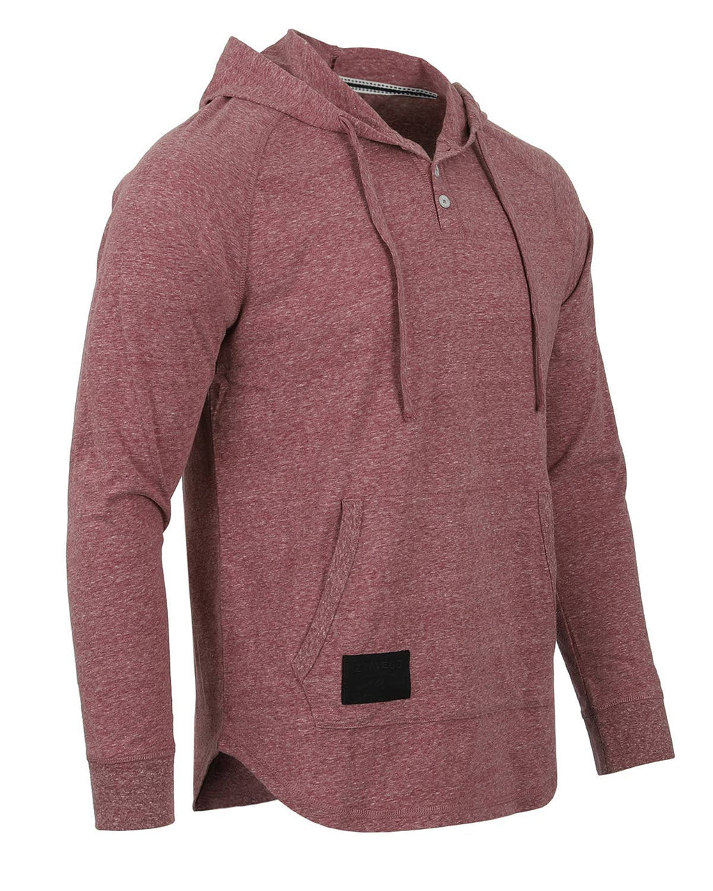 Men's Long Sleeve Color Block Pullover Raglan Henley Hoodie