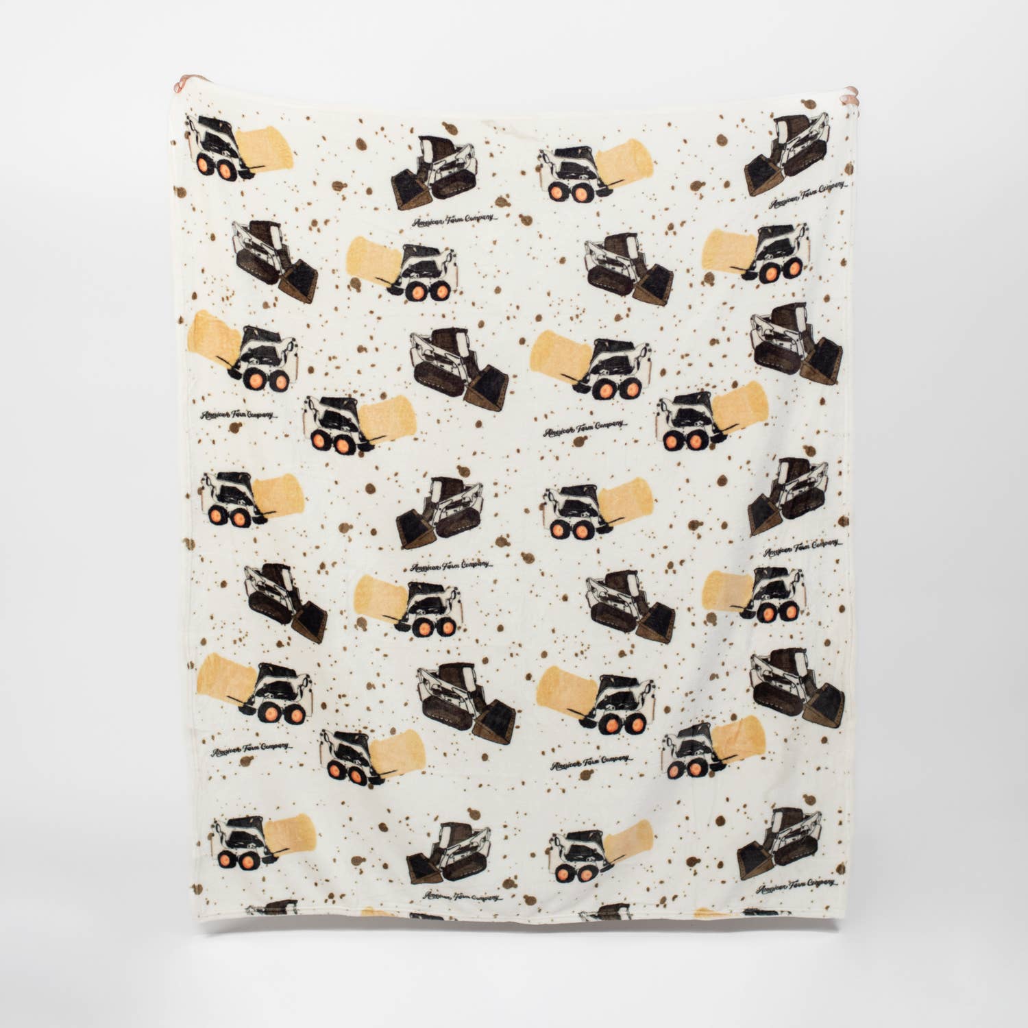 Skid Loader Plush Throw Blanket