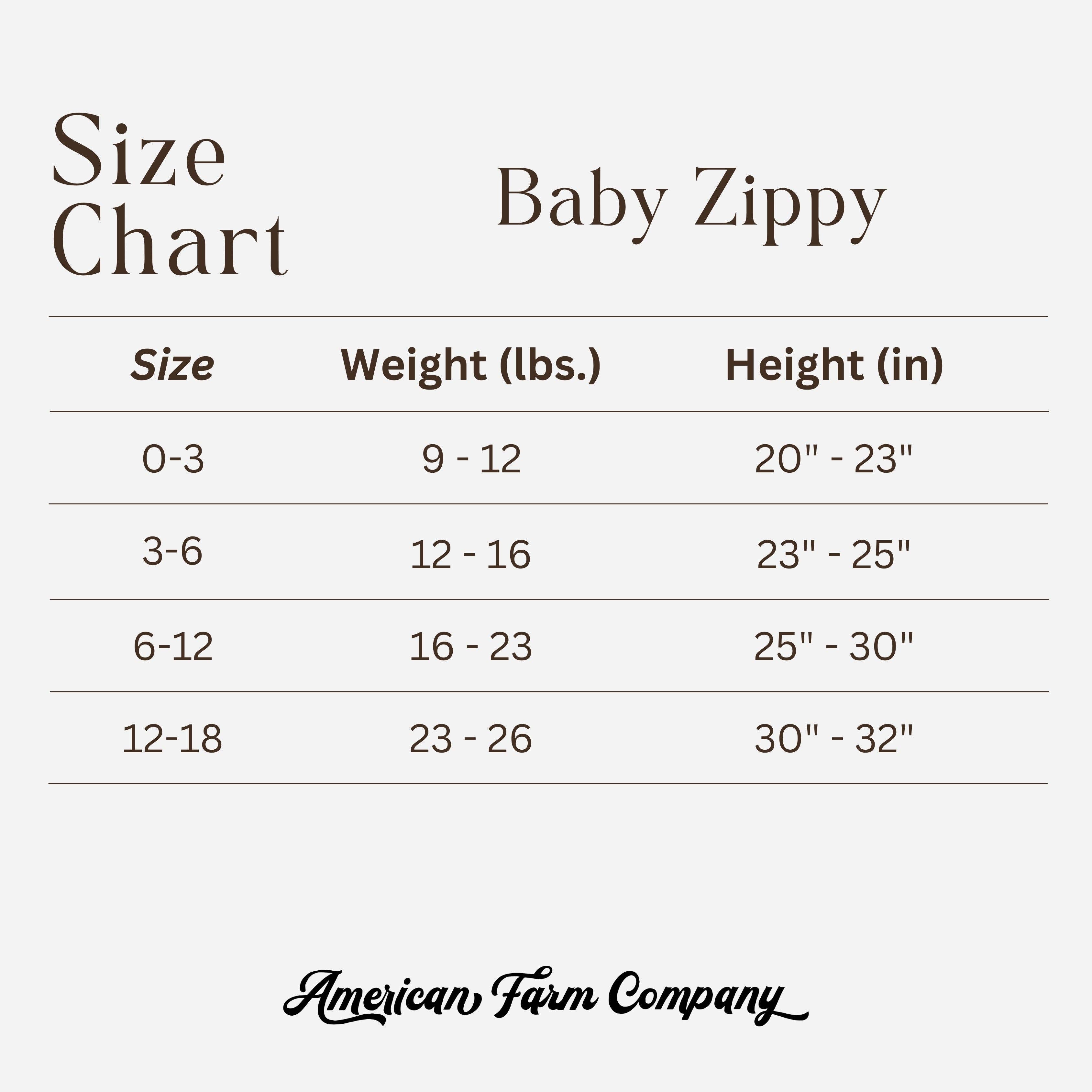 Blue Chickens & Blooms Baby Ribbed Cotton Zippy