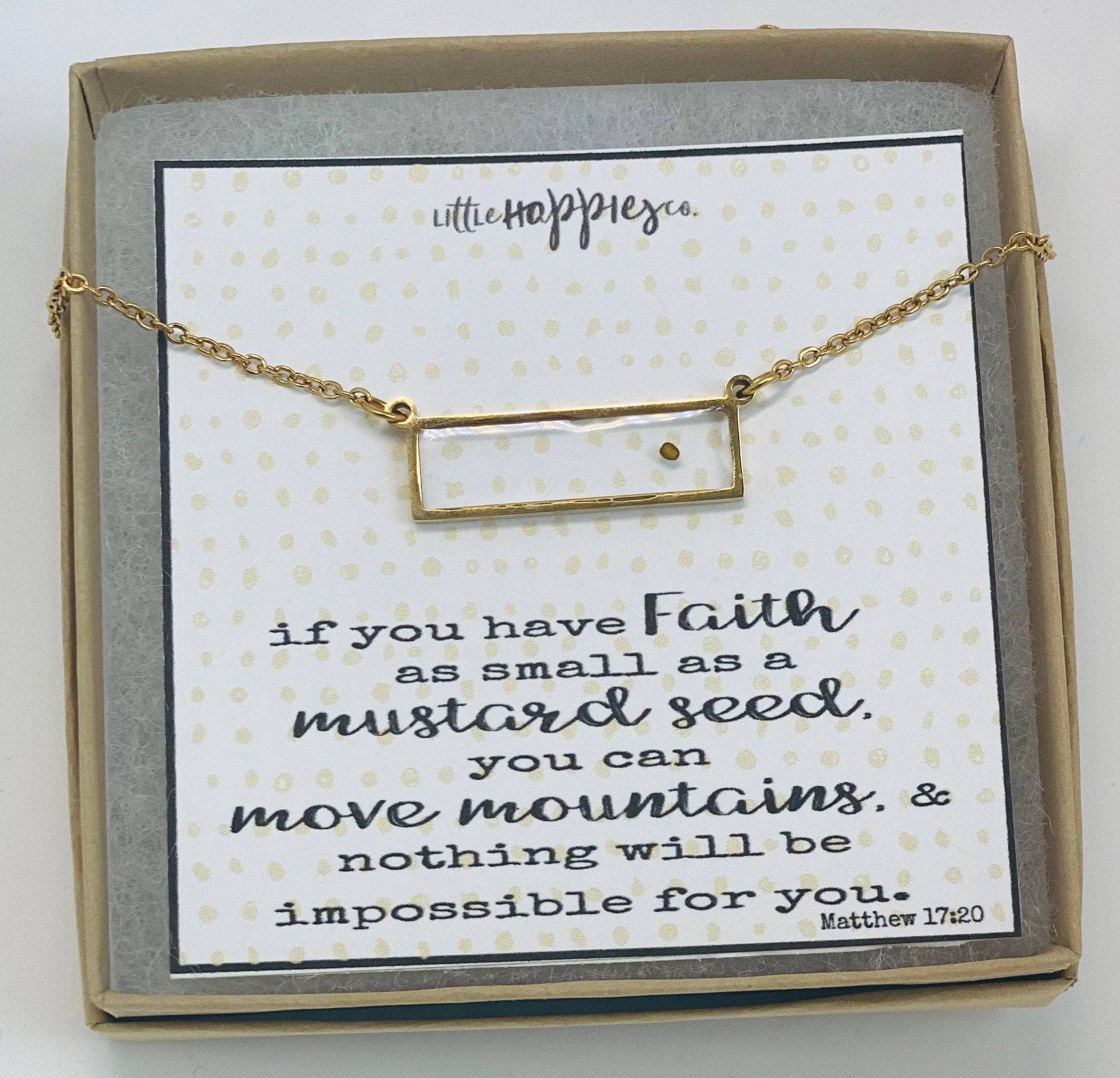 Real mustard seed necklace