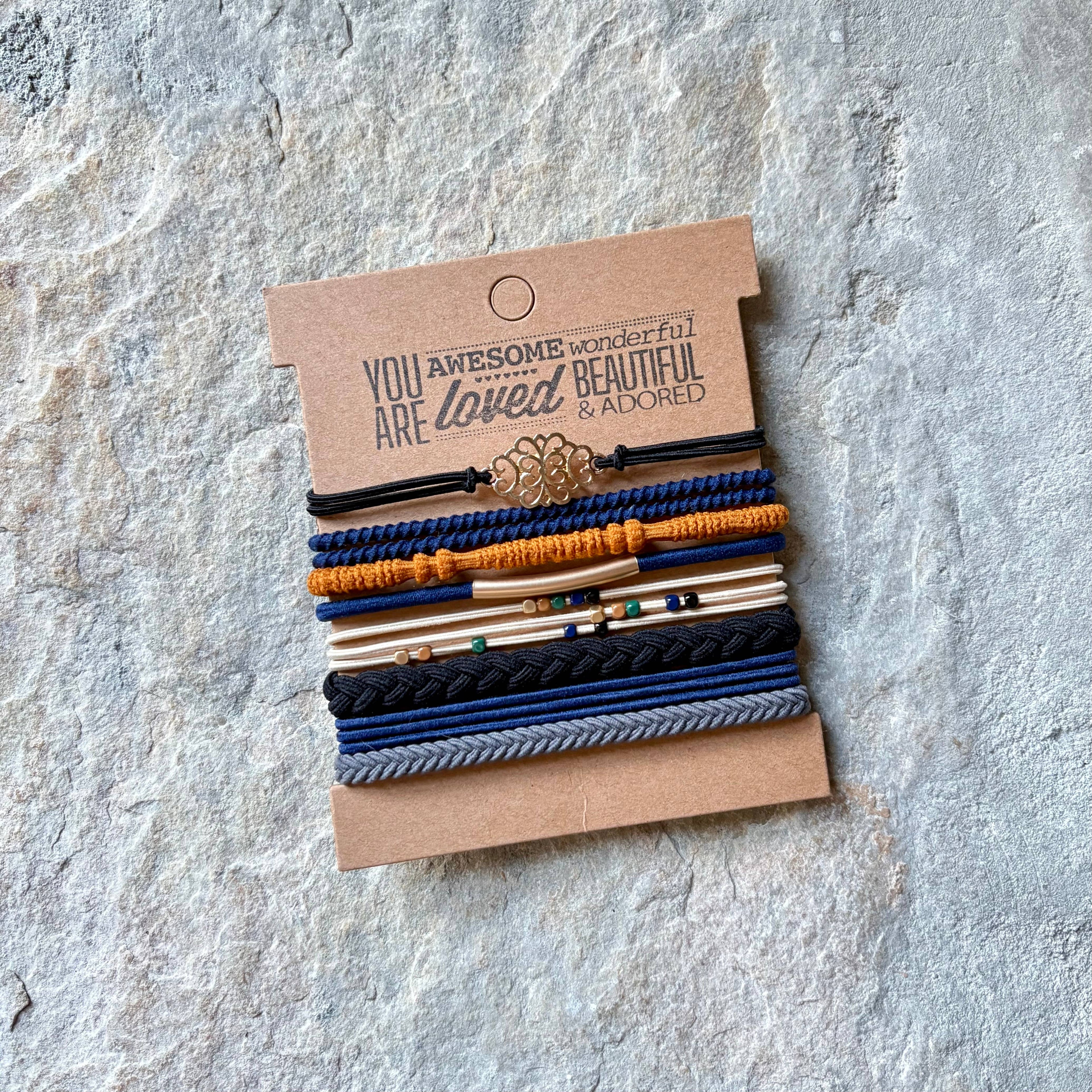 Charm Hair Ties on Kraft Card | Lattice