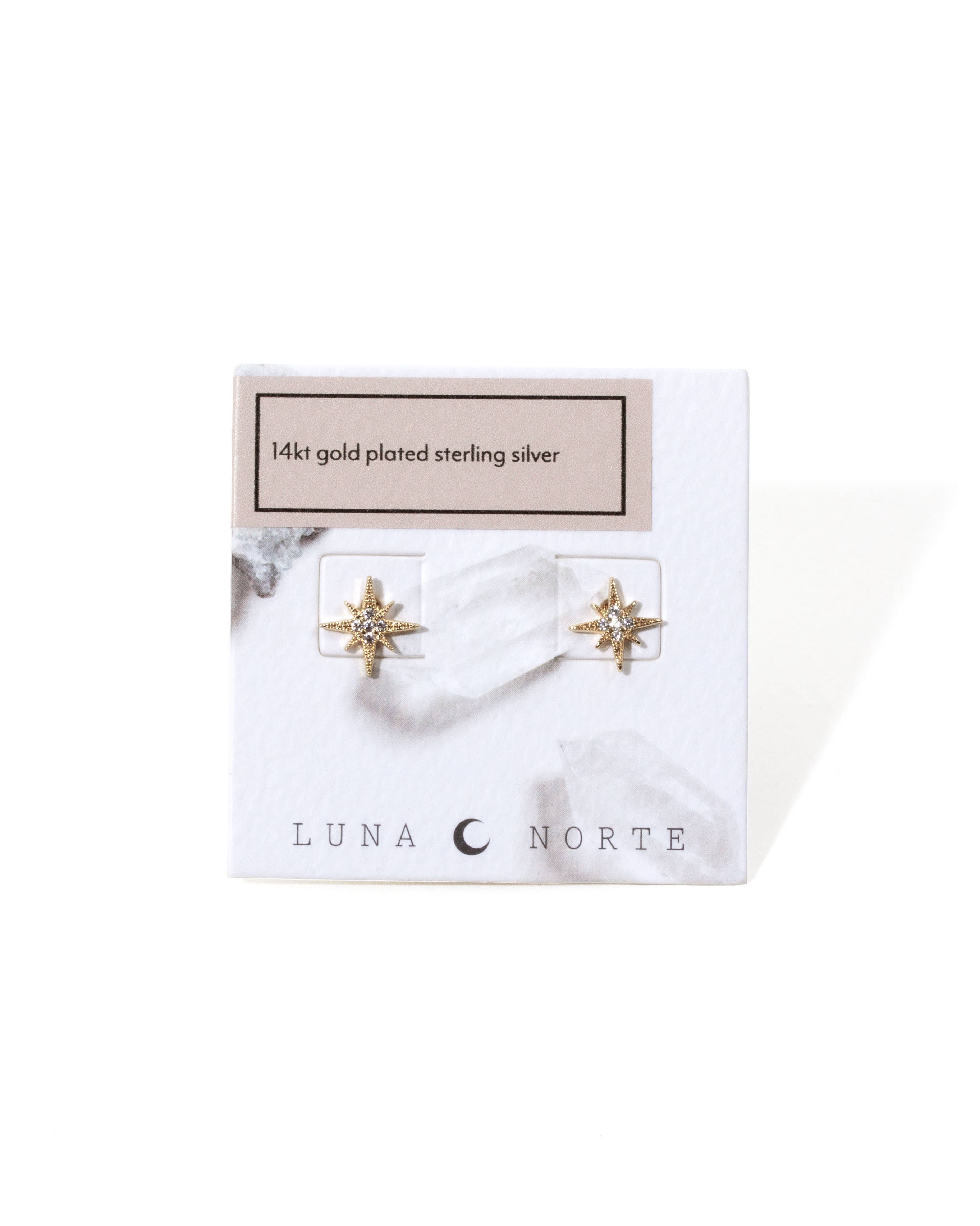 14KT Plated Sterling Silver Twinkle CZ Post Earring