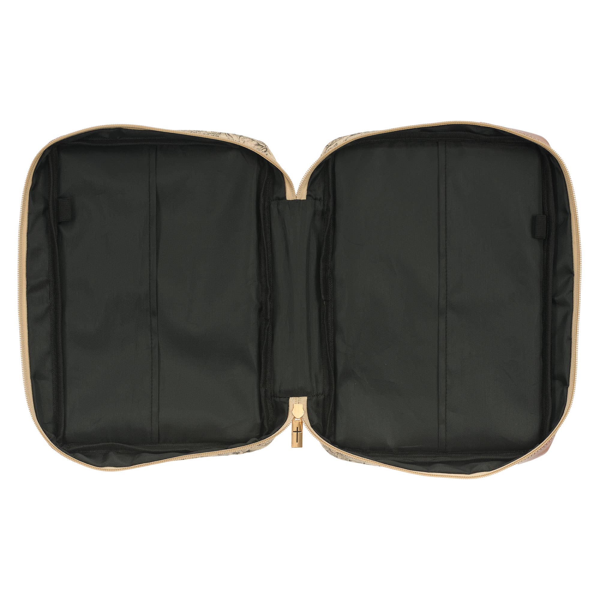 Bible Cover Fashion Cream/Brown Floral Amazing Grace