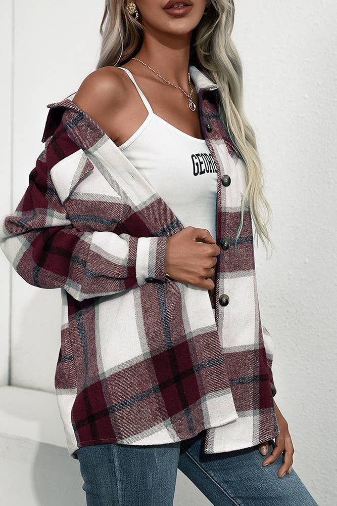 Plaid Flannel Shacket Jacket
