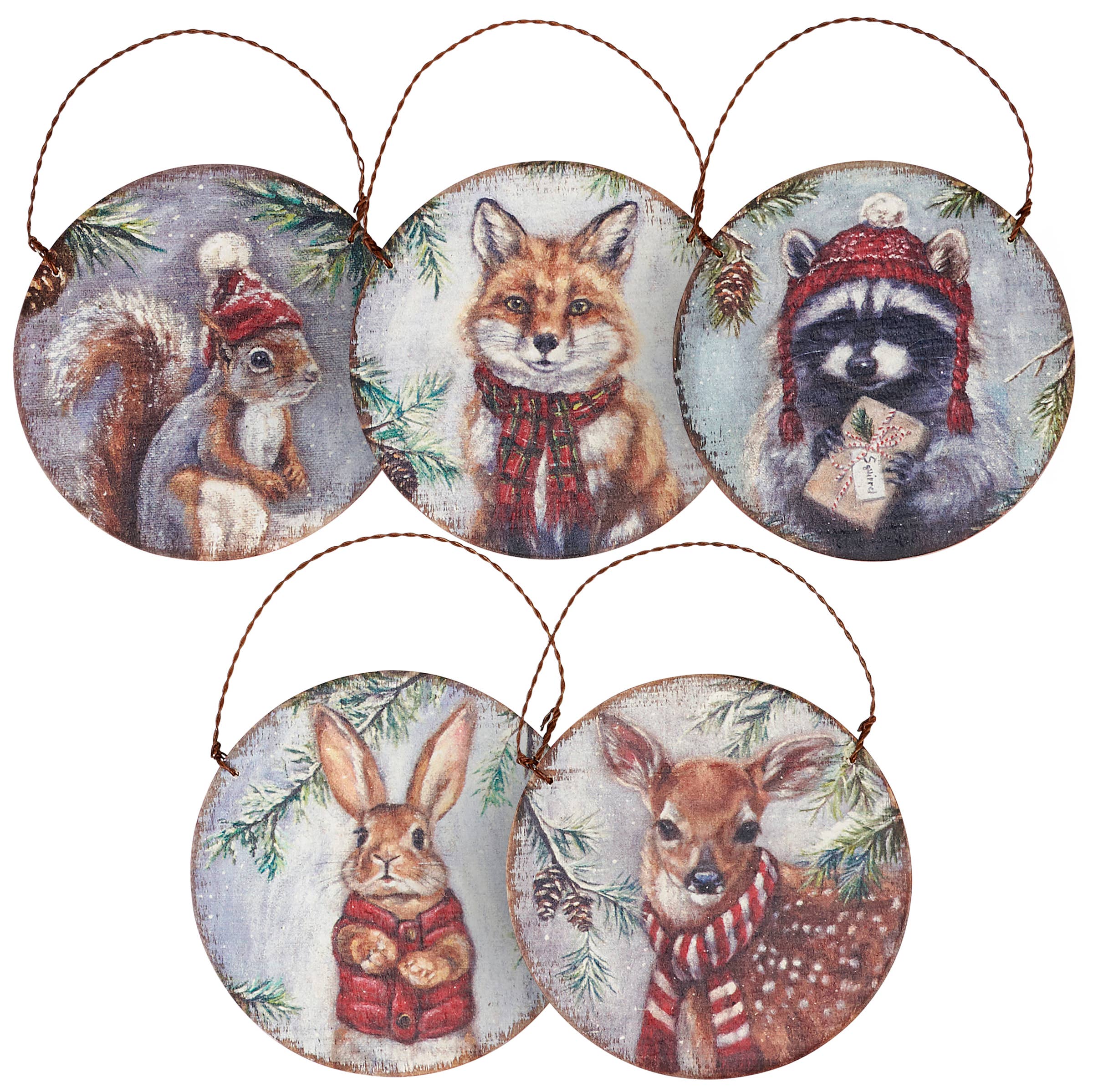 Winter Animal Ornament Set
