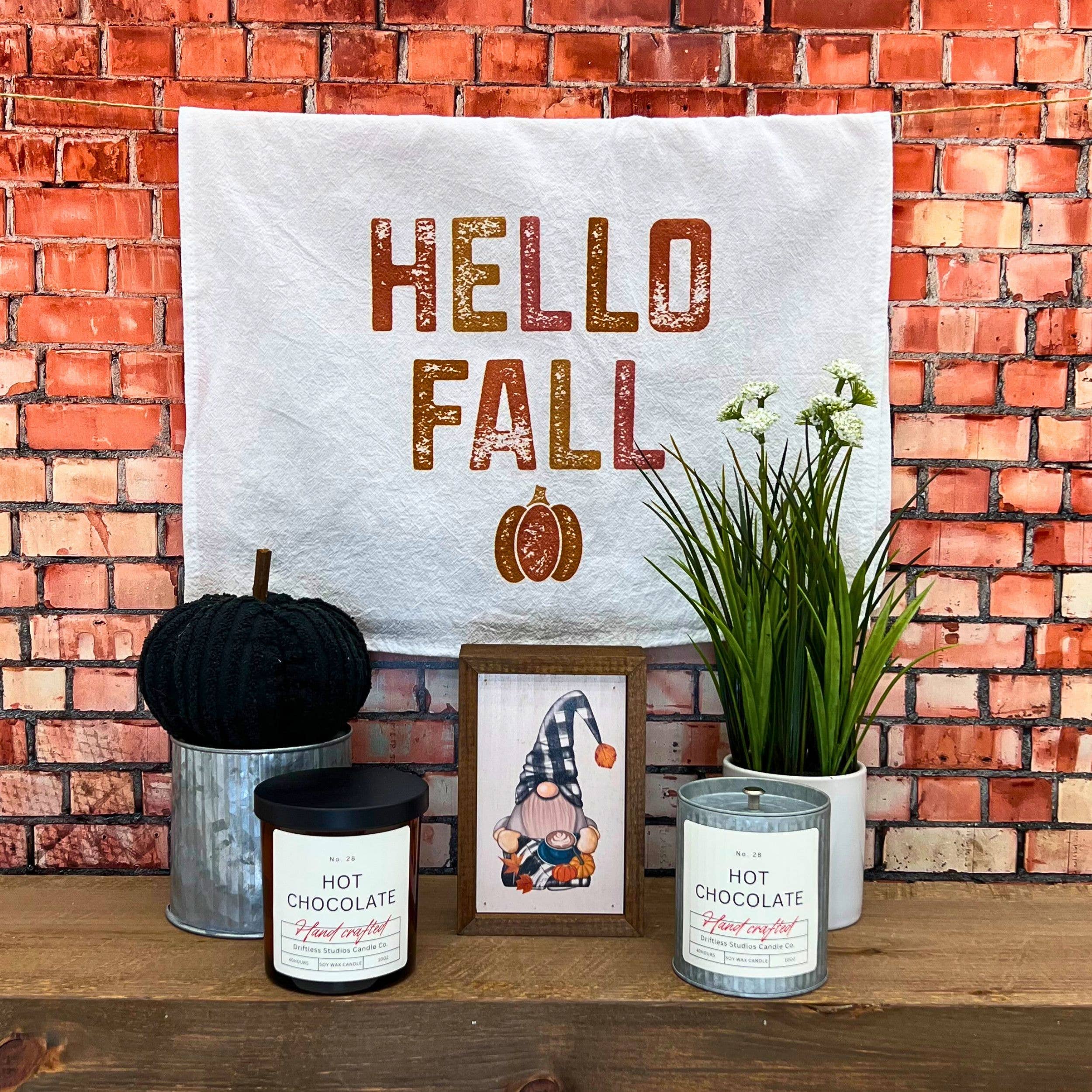 Hot Chocolate Tin Farmhouse Fall Candle - Holiday Candles