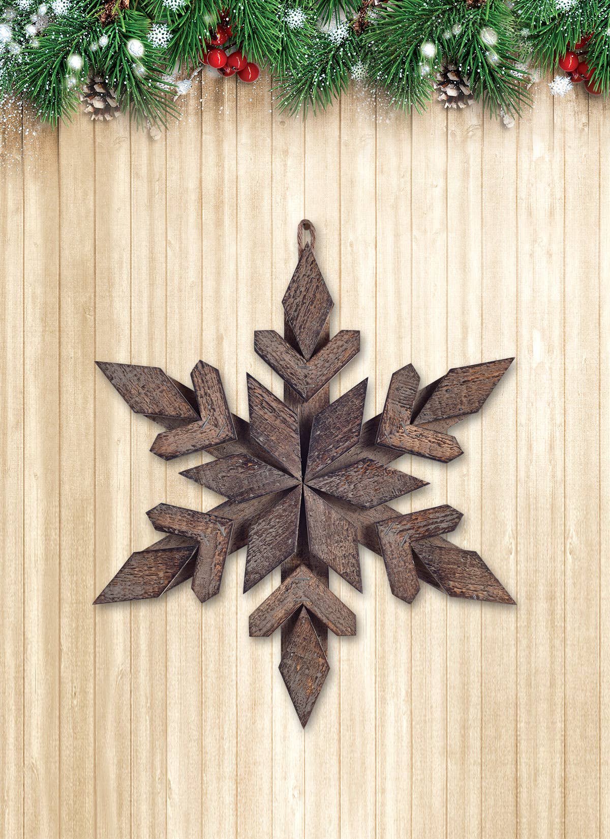 Brown Snowflake 14"